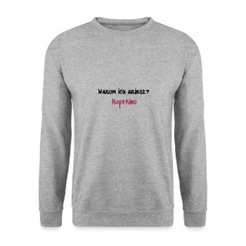 Kopfkino - Unisex Pullover - Weißgrau meliert - Vorne - Alina (178cm) & Michal (187cm)
