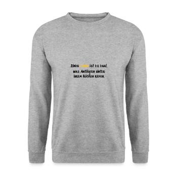 Einer Löwin - Unisex Pullover - Weißgrau meliert - Vorne - Alina (178cm) & Michal (187cm)