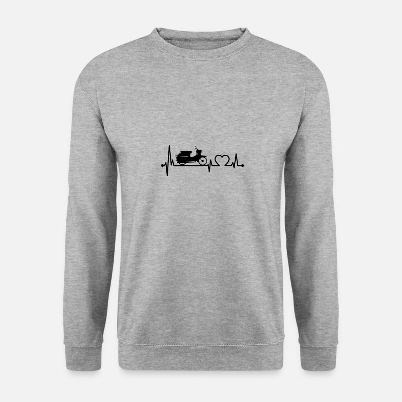 Simson Schwalbe -schwarz- - Unisex Pullover - Weißgrau meliert