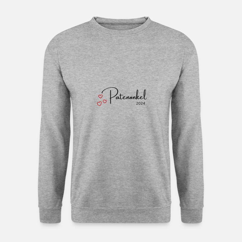 Patenonkel 2024 - Unisex Pullover - Weißgrau meliert