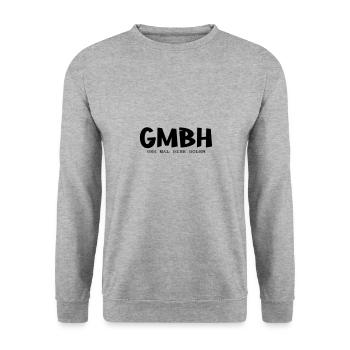 GmbH geh mal Bier holen - Unisex Pullover - Weißgrau meliert - Vorne - Alina (178cm) & Michal (187cm)
