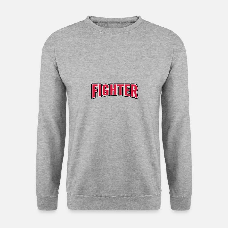 Fighter - Unisex Pullover - Weißgrau meliert