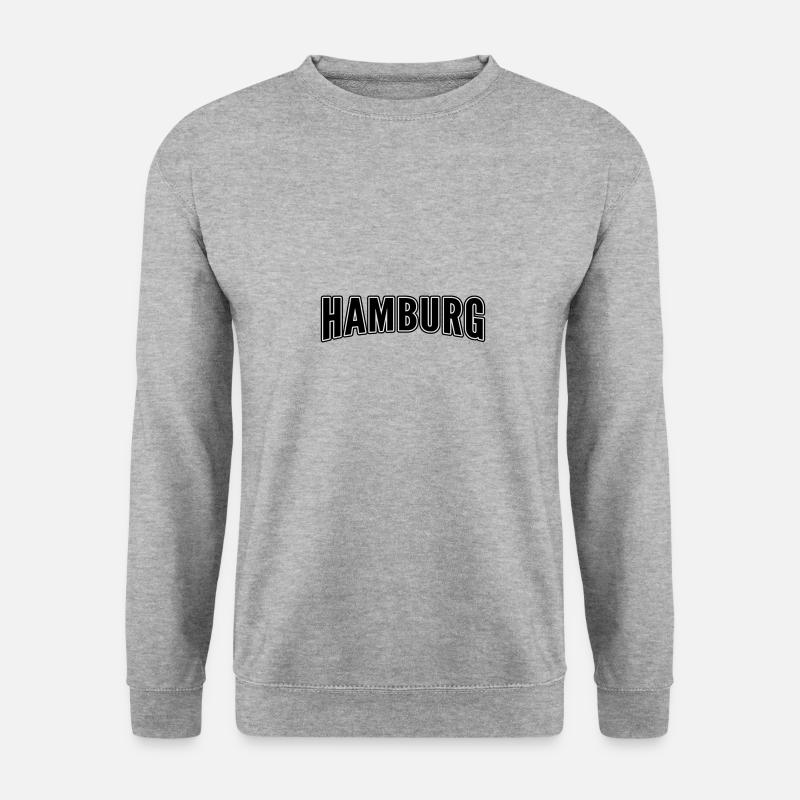 Hamburg - Unisex Pullover - Weißgrau meliert