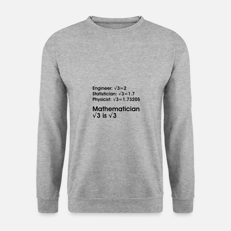 Mathe Lehrer - Unisex Pullover - Weißgrau meliert