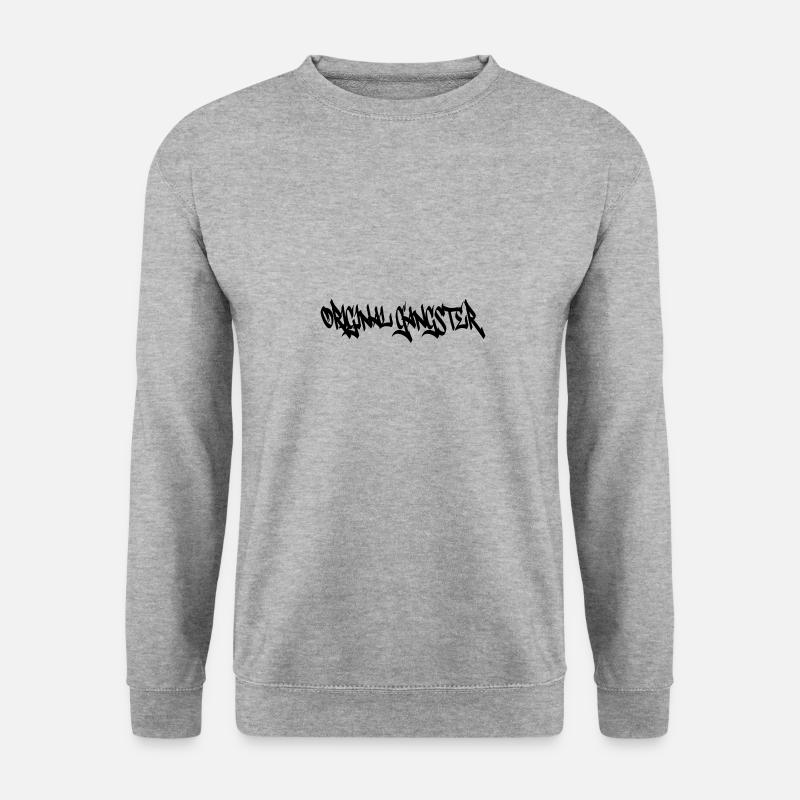 Original Gangster - Unisex Pullover - Weißgrau meliert