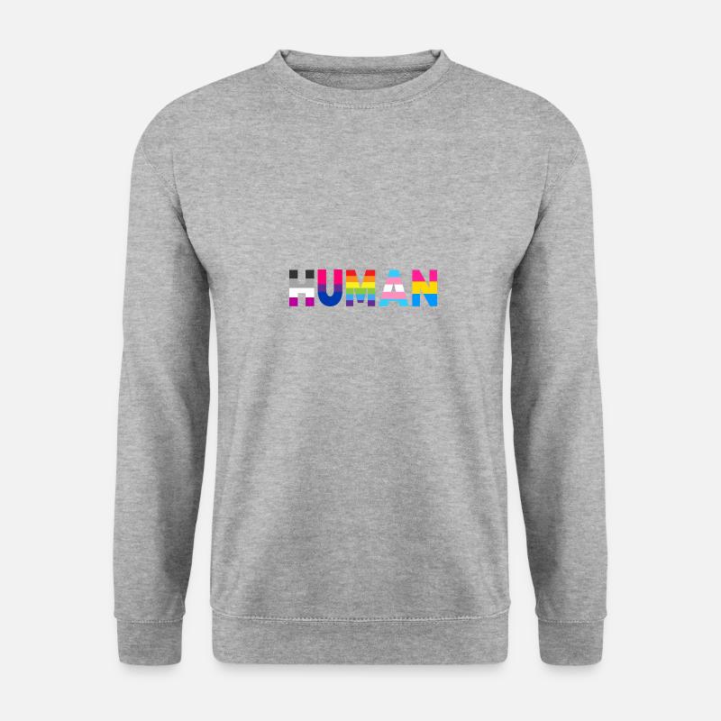 Menschlichen - Unisex Pullover - Weißgrau meliert