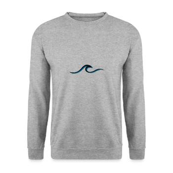 Vague vague Surf Eau Rat Surfer - Sweat-shirt Unisexe - gris chiné - Devant - Alina (178cm) & Michal (187cm)