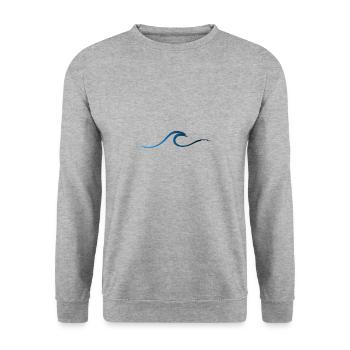 Vague vague Surf Eau Rat Surfer - Sweat-shirt Unisexe - gris chiné - Devant - Alina (178cm) & Michal (187cm)