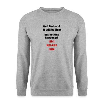 Electrician Electrician Electrician - Unisex Sweatshirt - salt & pepper - Front - Alina (178cm) & Michal (187cm)