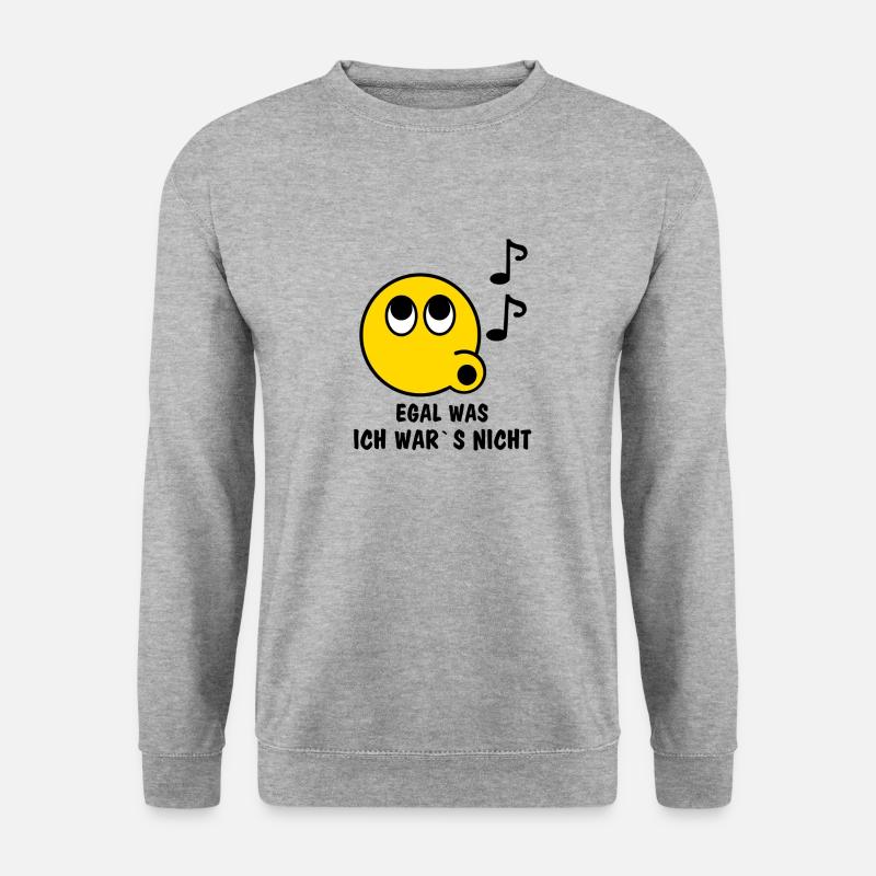 Egal was, ich wars nicht - Unisex Pullover - Weißgrau meliert