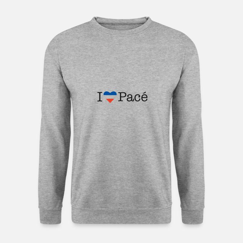 I love Pacé - Unisex Pullover - Weißgrau meliert