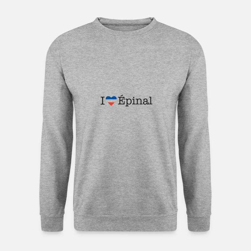 I love Épinal - Unisex Pullover - Weißgrau meliert