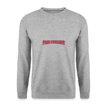 Profi Pfuscher - Unisex Pullover - Weißgrau meliert - Vorne - Alina (178cm) & Michal (187cm)