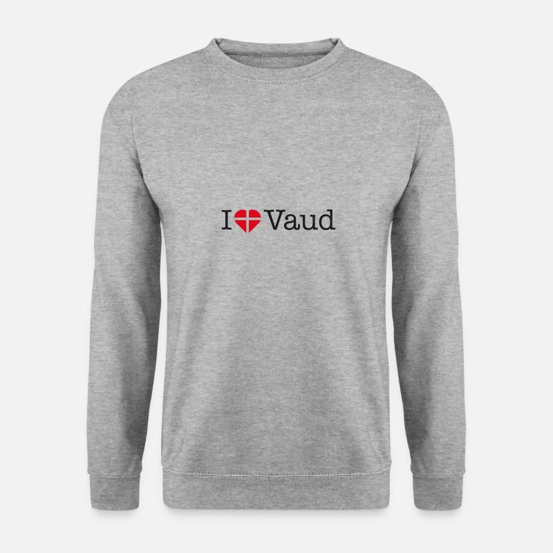 I love Vaud - Unisex Pullover - Weißgrau meliert