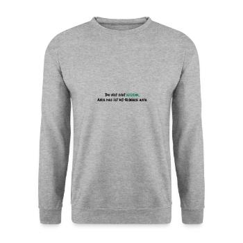 Du bist echt reizend - Unisex Pullover - Weißgrau meliert - Vorne - Alina (178cm) & Michal (187cm)