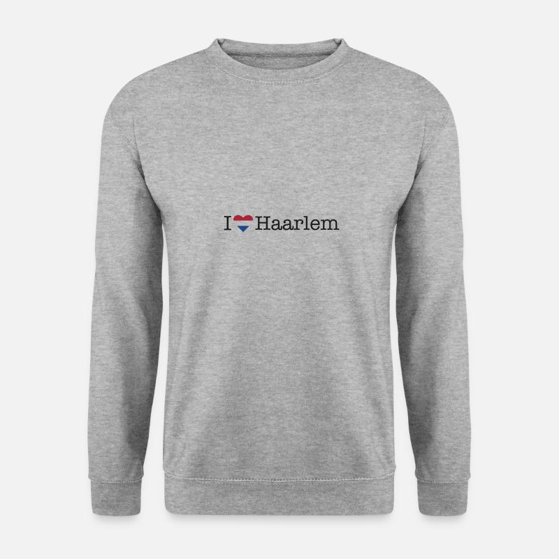 I love Haarlem - Unisex Pullover - Weißgrau meliert
