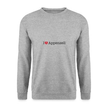 I love Appenzell - Unisex Pullover - Weißgrau meliert - Vorne - Alina (178cm) & Michal (187cm)