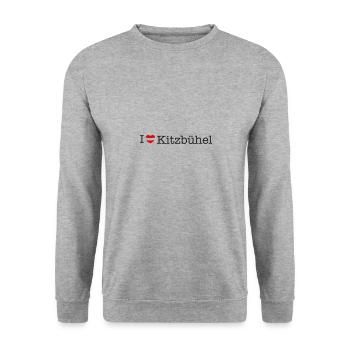 I love Kitzbühel - Unisex Pullover - Weißgrau meliert - Vorne - Alina (178cm) & Michal (187cm)