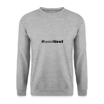 #bestoftirol - Unisex Pullover - Weißgrau meliert - Vorne - Alina (178cm) & Michal (187cm)