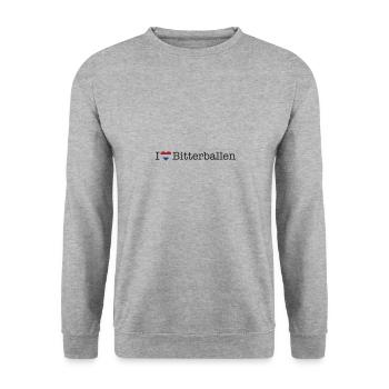 I love Bitterballen - Unisex Sweatshirt - salt & pepper - Front - Alina (178cm) & Michal (187cm)