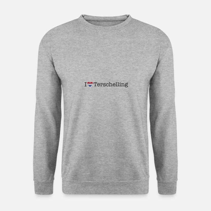 I love Terschelling - Unisex Pullover - Weißgrau meliert