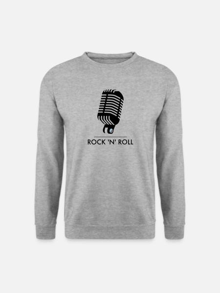 Old School Mic - Rock 'n' Roll - Unisex Sweatshirt - salt & pepper