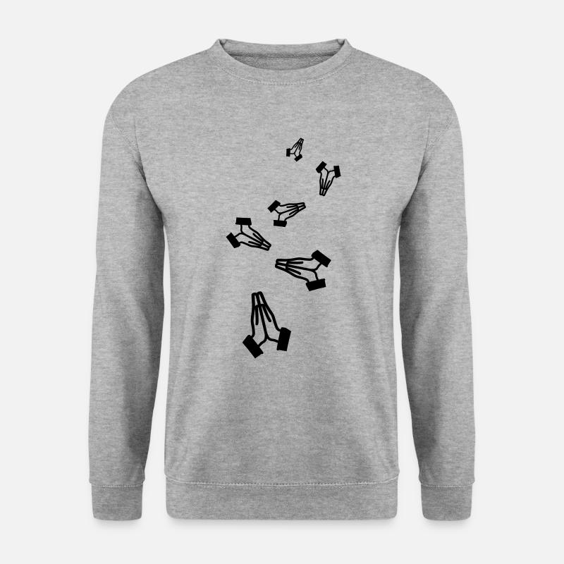 Pray Hands Icon - Unisex Sweatshirt - salt & pepper