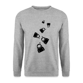 Astronaut icon icon - Unisex Sweatshirt - salt & pepper - Front - Alina (178cm) & Michal (187cm)