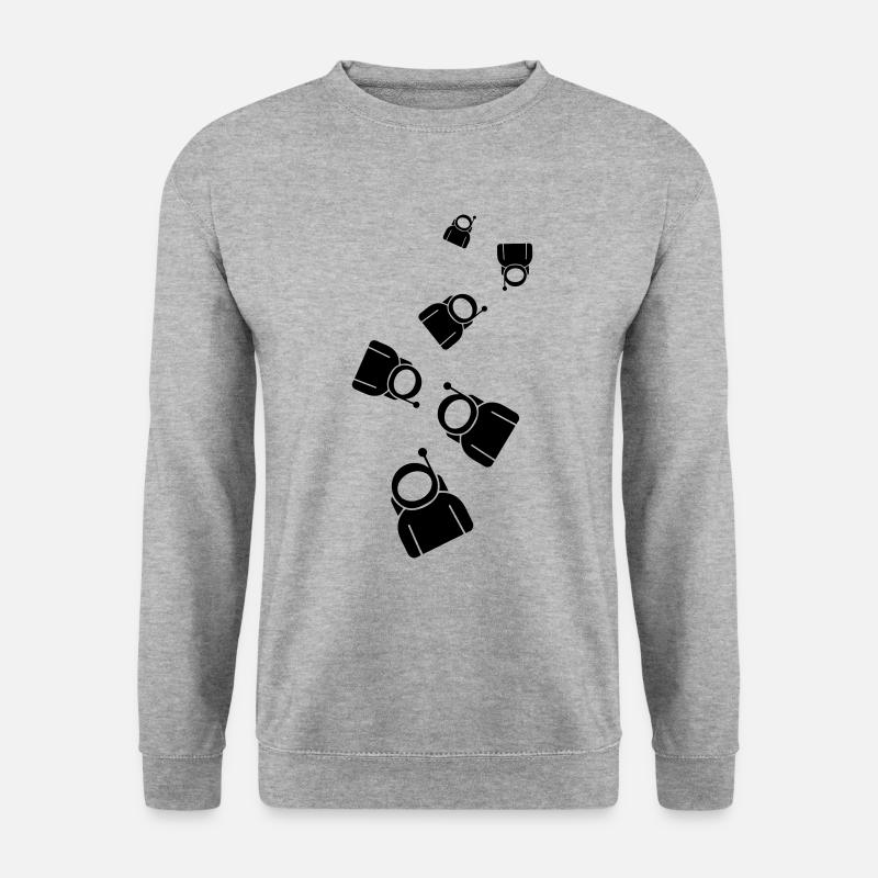 Astronaut Icon symbol - Unisex Pullover - Weißgrau meliert