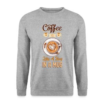 Café Amateur de café Tasse à café Barista Boisson - Sweat-shirt Unisexe - gris chiné - Devant - Alina (178cm) & Michal (187cm)
