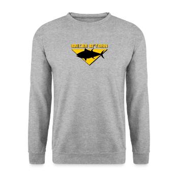 Bicka Bi'Tonn - Sweat-shirt Unisexe - gris chiné - Devant - Alina (178cm) & Michal (187cm)