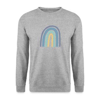 Cute Rainbow - Unisex Pullover - Weißgrau meliert - Vorne - Alina (178cm) & Michal (187cm)
