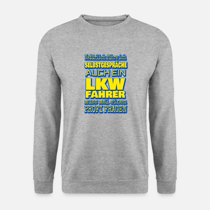 LKW FAHRER - Unisex Pullover - Weißgrau meliert