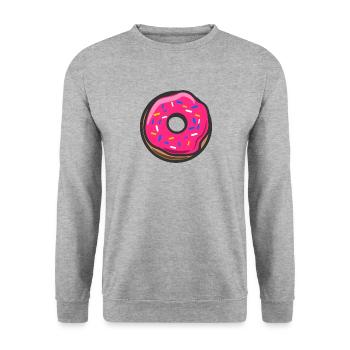 Ciambella Donut - Unisex Pullover - Weißgrau meliert - Vorne - Alina (178cm) & Michal (187cm)