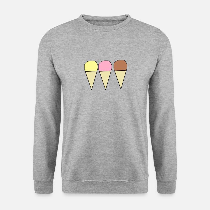 Eis - Unisex Pullover - Weißgrau meliert