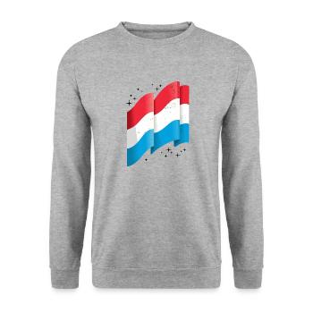 Luxembourg Flag Luxembourg flag Home - Unisex Sweatshirt - salt & pepper - Front - Alina (178cm) & Michal (187cm)