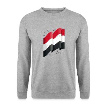 Egypt Flag Hurghada Africa Egyptian Flag - Unisex Sweatshirt - salt & pepper - Front - Alina (178cm) & Michal (187cm)