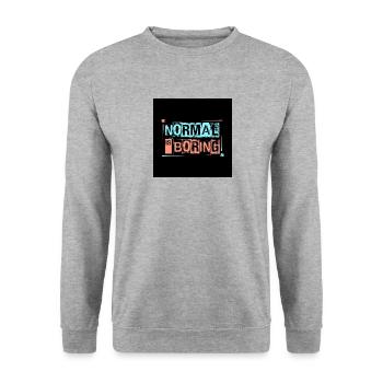 Normal - Unisex Pullover - Weißgrau meliert - Vorne - Alina (178cm) & Michal (187cm)