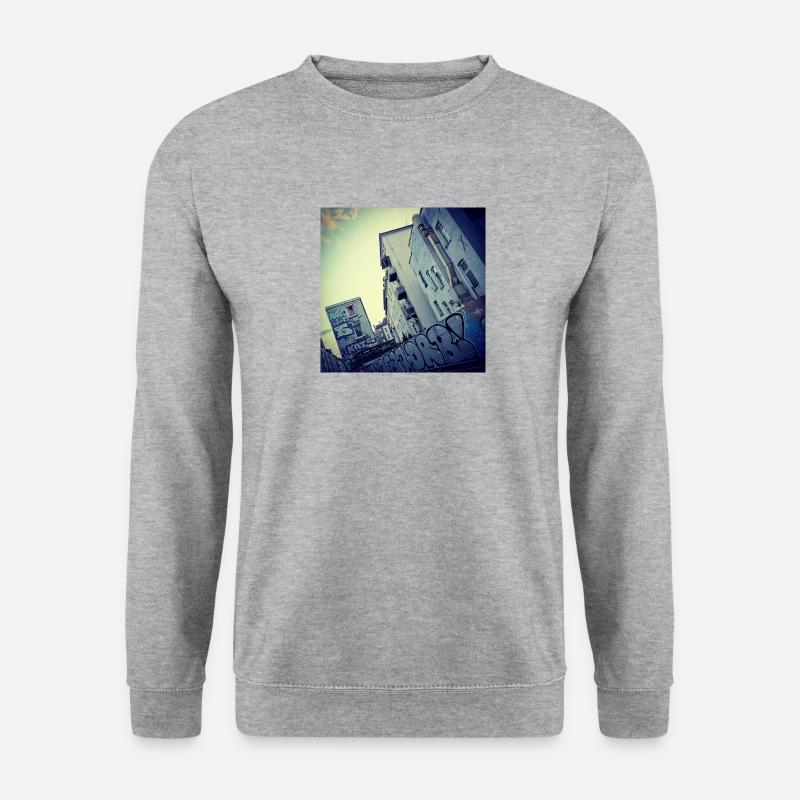 Sommerabend in Heslach - Unisex Pullover - Weißgrau meliert