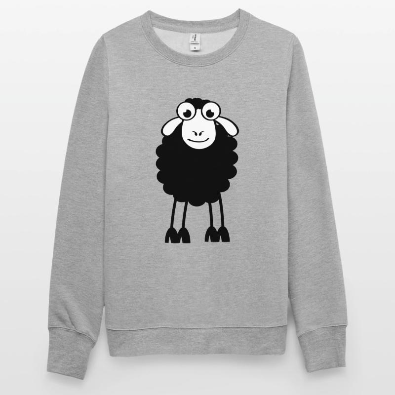 Schafe, weiße oder schwarze Schafe. Träumen oder schlafen Unisex Pullover