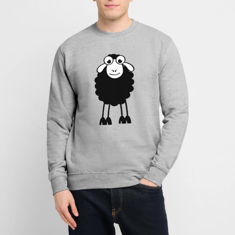 Schafe, weiße oder schwarze Schafe. Träumen oder schlafen Unisex Pullover