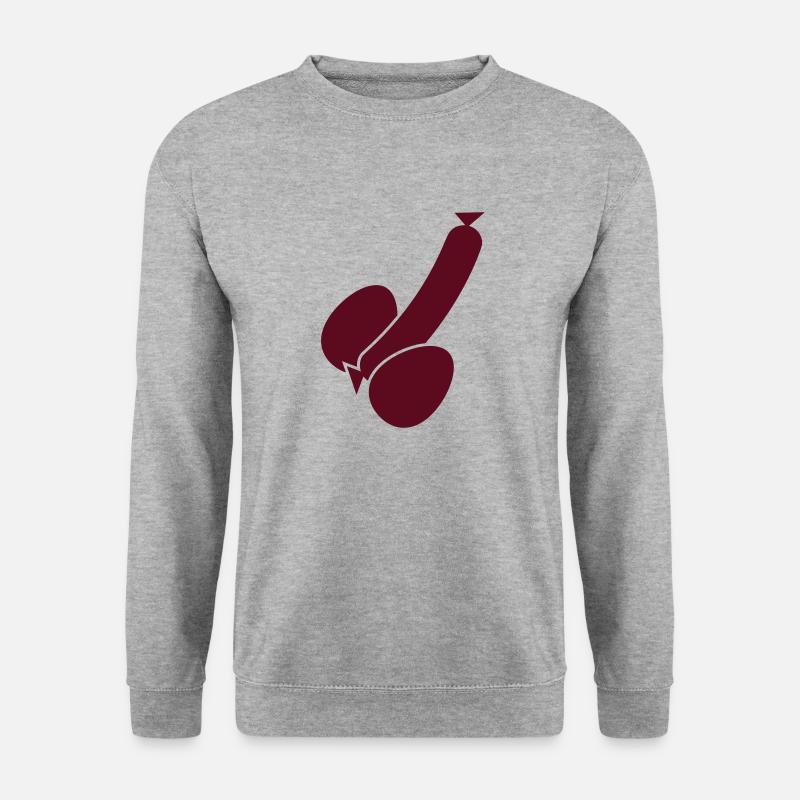 wurst_und_eier_1c - Unisex Sweatshirt - salt & pepper