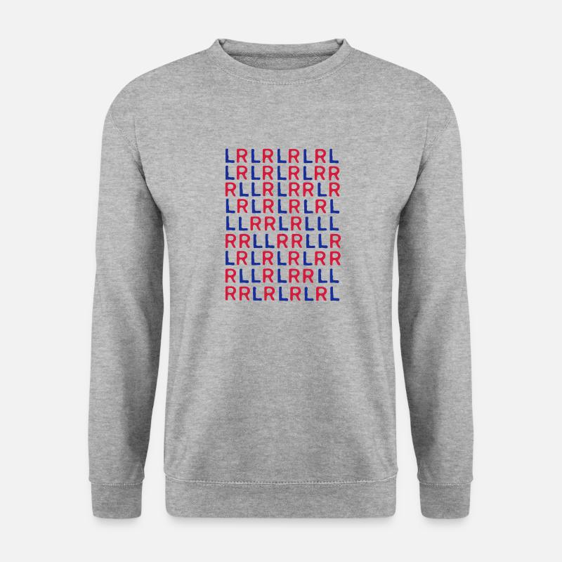 leftrightleftleft - Unisex Pullover - Weißgrau meliert