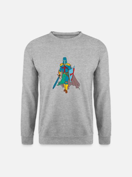 Ritter - Unisex Pullover - Weißgrau meliert