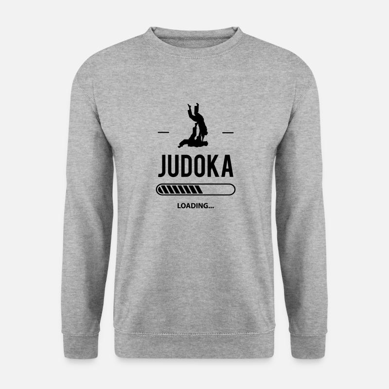 Judoka loading - Unisex Pullover - Weißgrau meliert