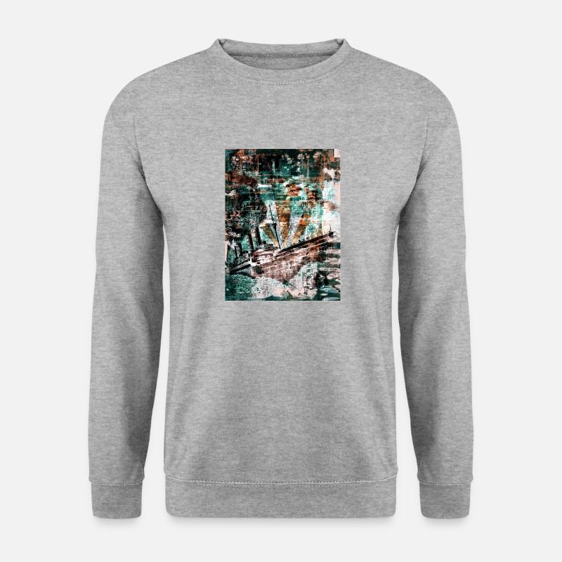 Street-Art - Unisex Pullover - Weißgrau meliert