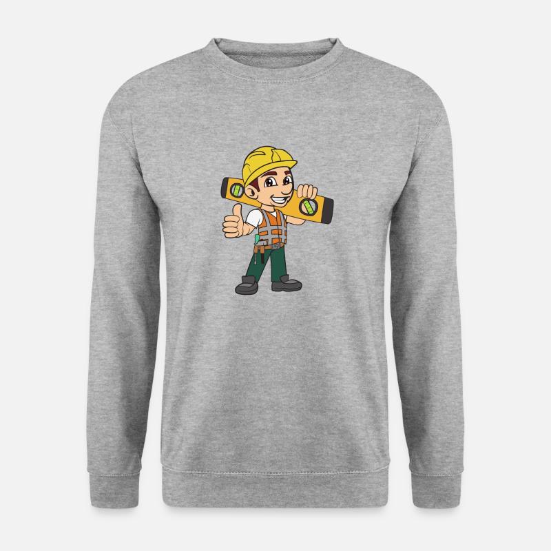 Maurer Handwerker - Unisex Pullover - Weißgrau meliert