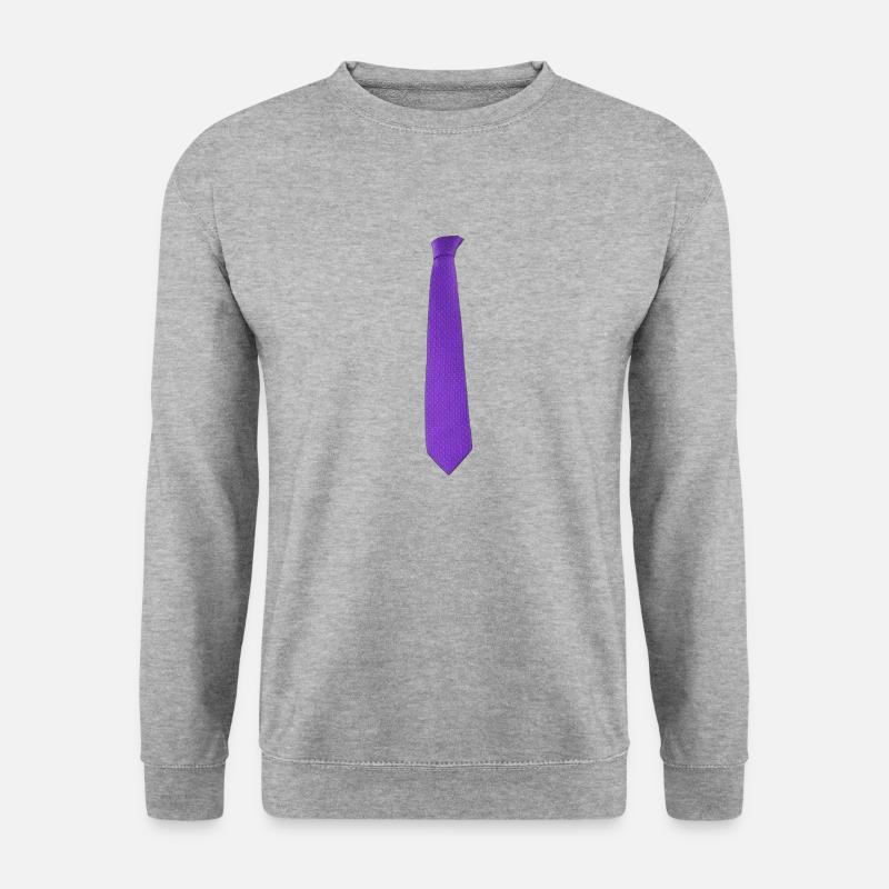 Purple tie - Unisex Pullover - Weißgrau meliert