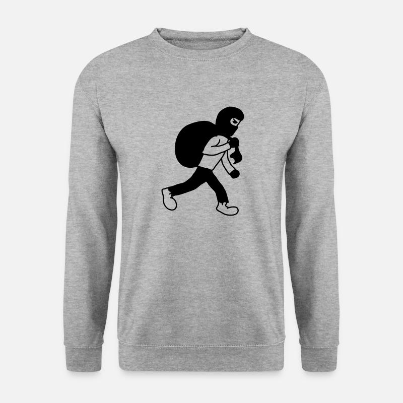 Robber - Unisex Pullover - Weißgrau meliert