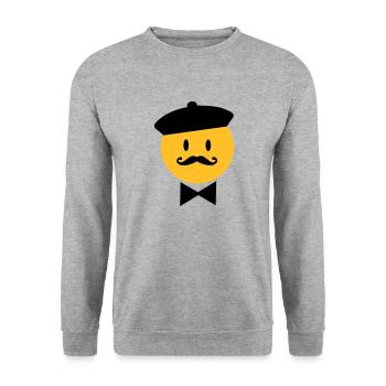 france - Sweat-shirt Unisexe - gris chiné - Devant - Alina (178cm) & Michal (187cm)